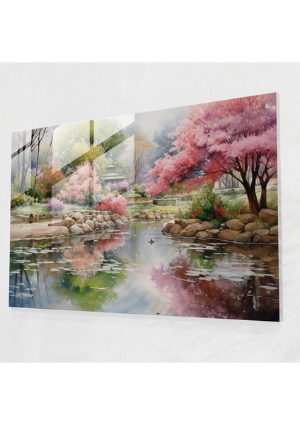 Hipnoz Huzurlu Bahçe Canlı Renkler - Kanvas Tablo
