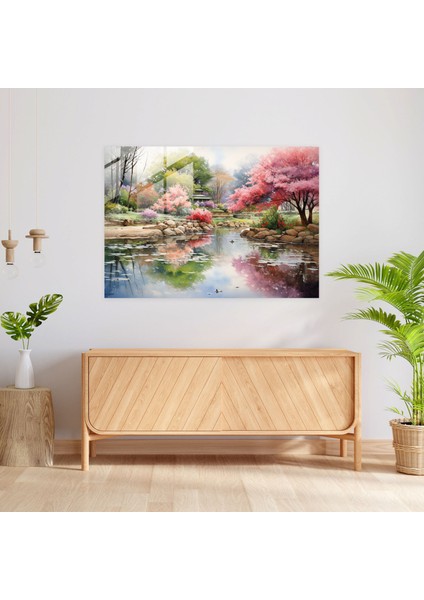 Hipnoz Huzurlu Bahçe Canlı Renkler - Kanvas Tablo modelleri