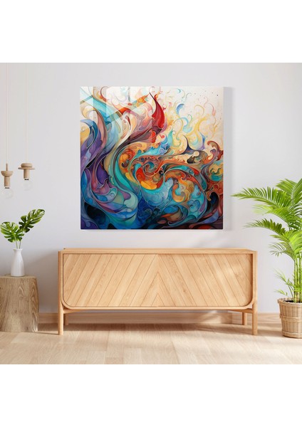 Kutsal Kur'an Cam Tablo - Soyut Suluboya - Kutsal Kur'an Cam Sanatı Modern Sanat Cam Duvar Sanatı modelleri