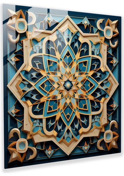Kutsal Kuran Cam Tablo - Geometrik Islam Sanatı - Modern Sanat Ev Dekorasyonu