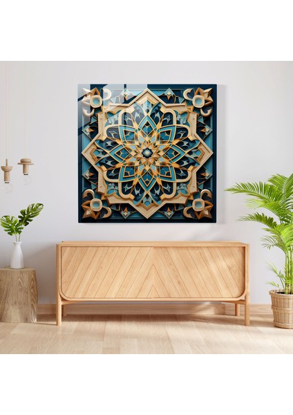 Kutsal Kuran Cam Tablo - Geometrik Islam Sanatı - Modern Sanat Ev Dekorasyonu modelleri