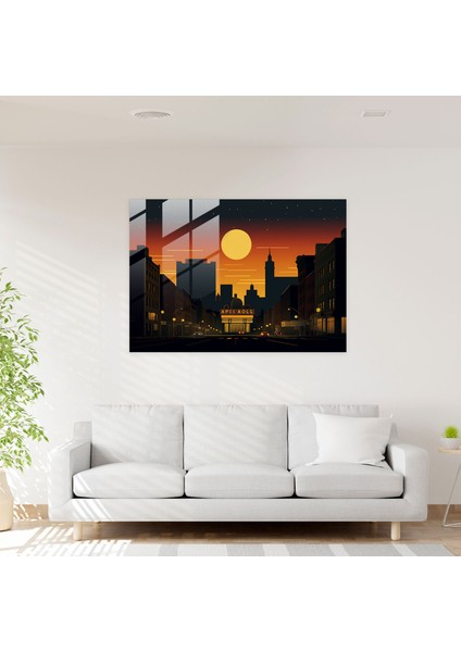 Apollo Tiyatrosu Cam Tablo - Harlem Minimalist Cam Duvar Sanatı fiyatları