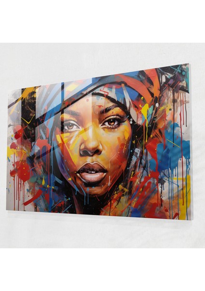 Harlem Modern Sanat - Renkli Kentiçi Vibe ile Harlem Graffiti Sanatı Kanvas Tablo