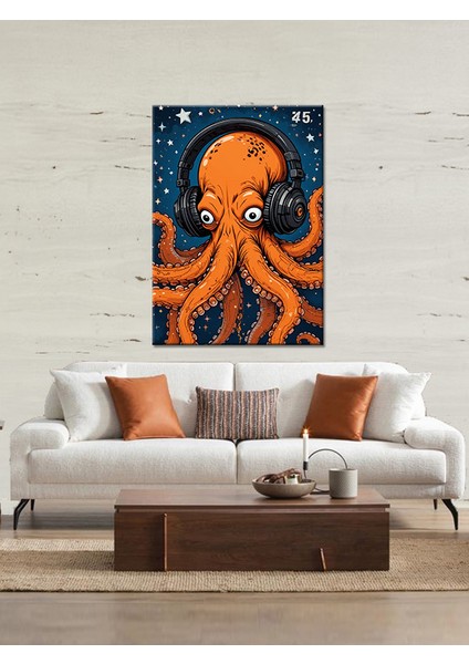 Müzik Dinleyen Ahtapot Mdf Tablo fiyatları