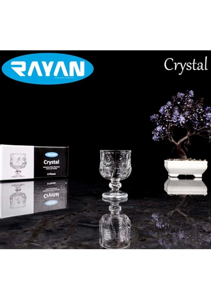 Rayan Crystal 6'lı Kahve Yanı Bardak
