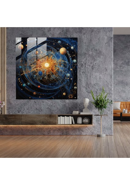 Kutsal Kur'an Evren Cam Tablo - Kutsal Kur'an Cam Sanatı Modern Sanat Harika fiyatları