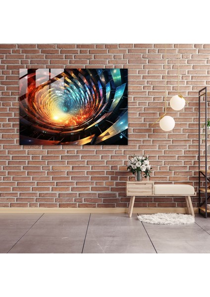 Sonsuzluk Hipnoz Cam Tablo - Hipnoz Ev Dekorasyonu Dijital Sanat Cam Duvar Sanatı modelleri