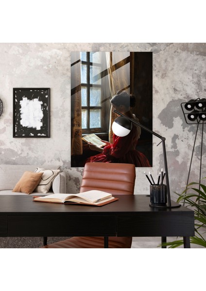 Johannes Vermeer Kanvas Tablo - Kadın Mektup Okur - Modern Sanat Duvar Dekorasyonu fiyatları