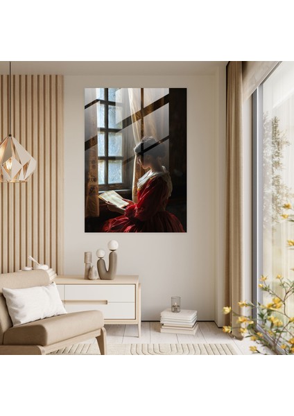 Johannes Vermeer Kanvas Tablo - Kadın Mektup Okur - Modern Sanat Duvar Dekorasyonu modelleri