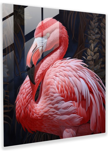Gerçekçi Flamingo Cam Tablo - Flamingo Cam Sanatı Modern Sanat Doğa