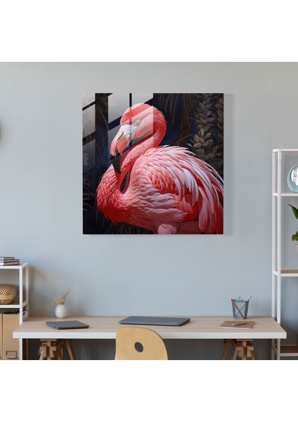 Gerçekçi Flamingo Cam Tablo - Flamingo Cam Sanatı Modern Sanat Doğa fiyatları
