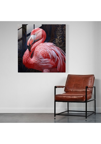 Gerçekçi Flamingo Cam Tablo - Flamingo Cam Sanatı Modern Sanat Doğa modelleri
