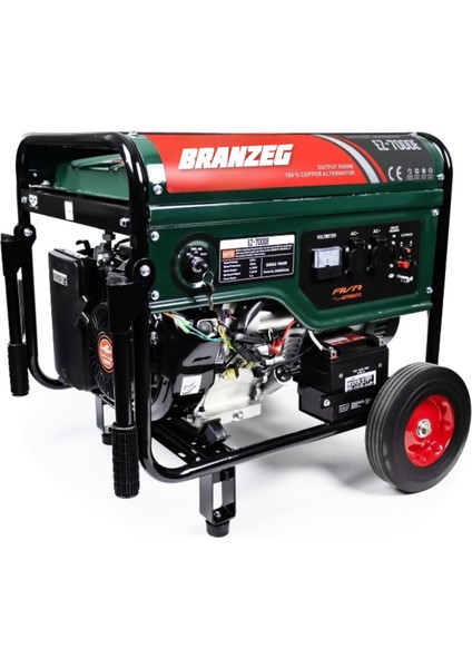 7 Kw Benzinli Jeneratör Bakır Sargılı Marş Ipli 6500W