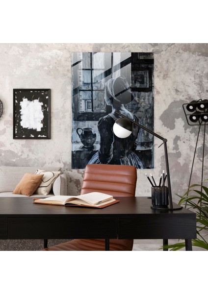 Johannes Vermeer Cam Tablo - Su Testisiyle Kadın - Johannes Vermeer Modern Sanat Iç Mekan Sahnesi Cam Sanatı fiyatları