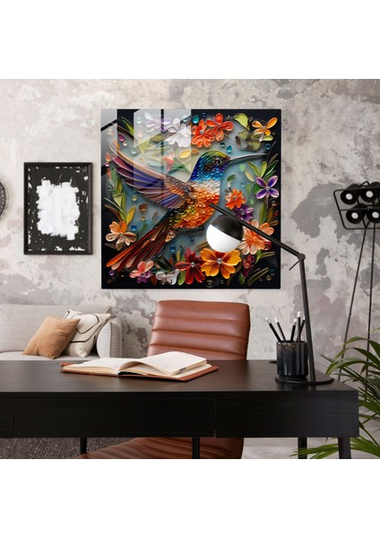 Doğanın Senfonisi Cam Tablo - Güvercin Duvar Dekorasyonu Ev Dekorasyonu Cam Duvar Sanatı modelleri