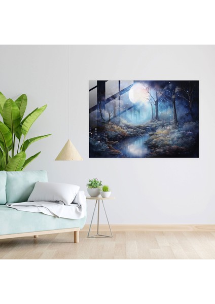 Burç Tablo Cam Baskı: Mistik Orman - Burç Cam Tablo Modern Sanat fiyatları