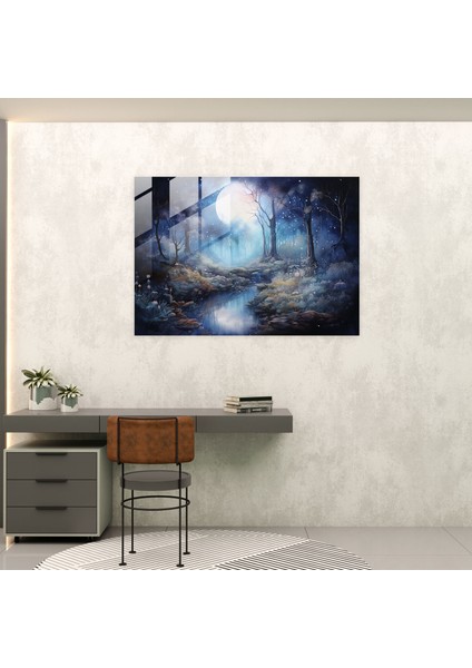 Burç Tablo Cam Baskı: Mistik Orman - Burç Cam Tablo Modern Sanat modelleri