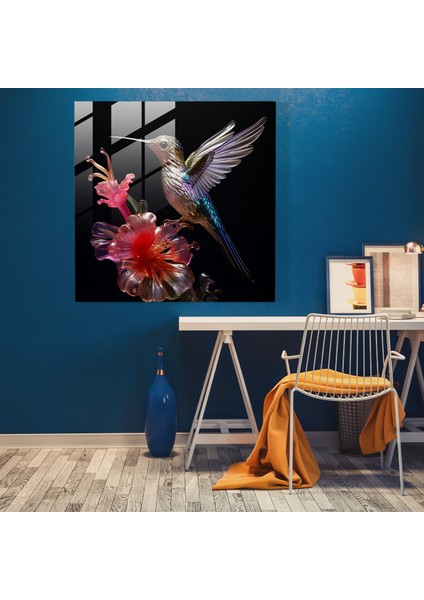 Canlı Güzellik Cam Tablo - Güvercin Çiçeği Duvar Dekorasyonu Cam Tablo Gerçekçi fiyatları