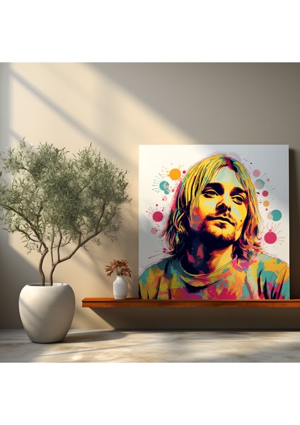 Kurt Cobain Modern Cam Tablo - Kurt Cobain Cam Duvar Sanatı Ev Dekorasyonu modelleri