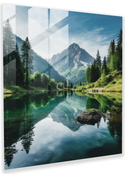 Lentiküler Cam Duvar Sanatı - Huzurlu Yansıma