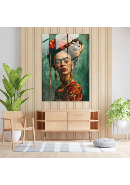 Frida Kahlo Tarzı Cam Duvar Sanatı - Frida Kahlo Eserleri Duvar Dekorasyonu Cam Duvar Sanatı modelleri
