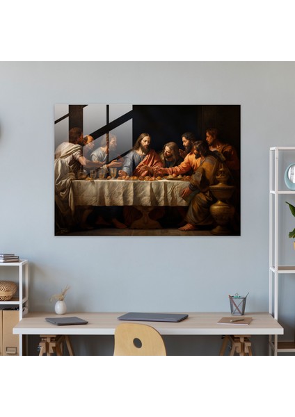 Isa'nın Son Akşam Yemeği Rönesans Cam Sanatı - Isa'nın Son Akşam Yemeği Incelikli Detaylar Modern Sanat modelleri