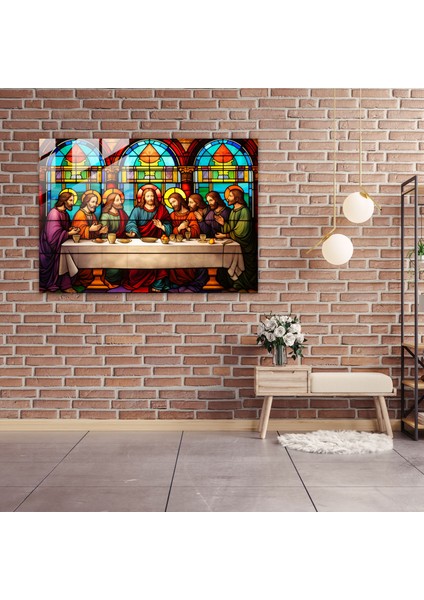 Isa'nın Son Akşam Yemeği Cam Tablosu - Isa'nın Son Akşam Yemeği Cam Sanatı Cam Duvar Sanatı fiyatları