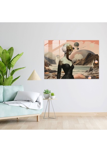 Hipnoz Temalı Çağdaş Kolaj Cam Tablo Sanatı modelleri