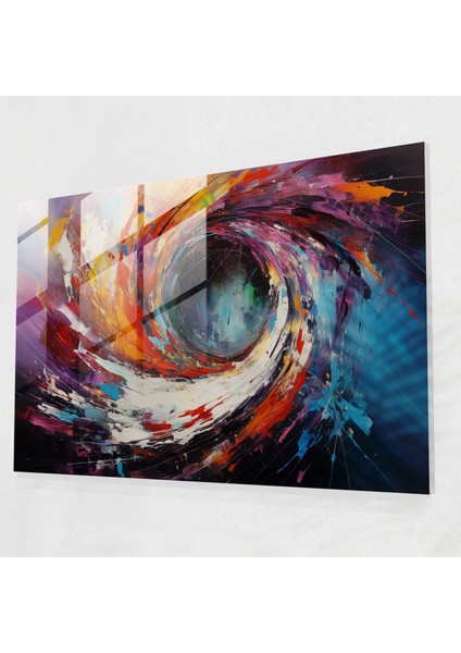 Hipnoz Cam Tablo - Soyut Resim Ev Dekorasyonu Spiral Vortex