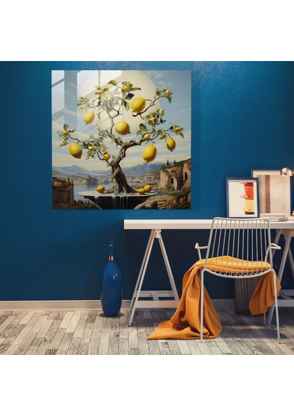 Sürrealist Limon Ağacı Cam Tablo - Limon Ağacı Cam Tablo Modern Sanat Ev Dekorasyonu fiyatları
