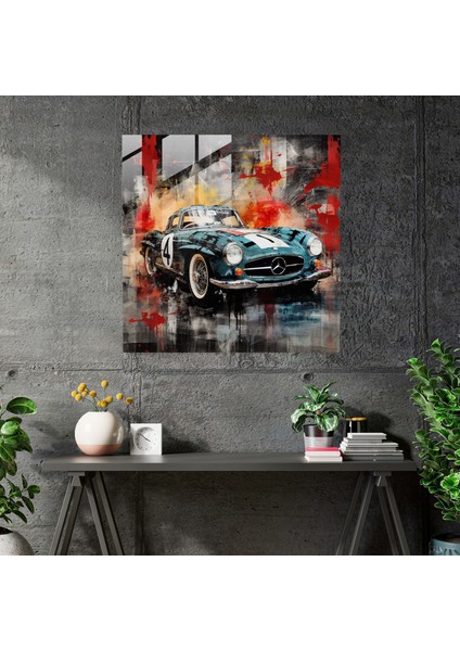 Mercedes Karışık Medya Cam Tablo - Mercedes Cam Tablo Cam Sanatı Ev Dekorasyonu modelleri