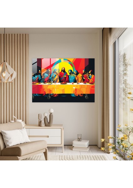 Isa'nın Son Akşam Yemeği Duvar Dekorasyonu - Cam Tablo Isa'nın Son Akşam Yemeği Duvar Dekorasyonu modelleri