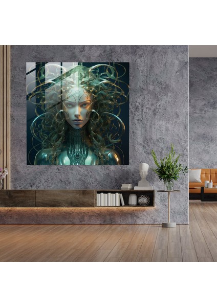 Medusa'nın Siber Yükseliş Cam Tablosu - Medusa Siber Ev Dekorasyonu modelleri