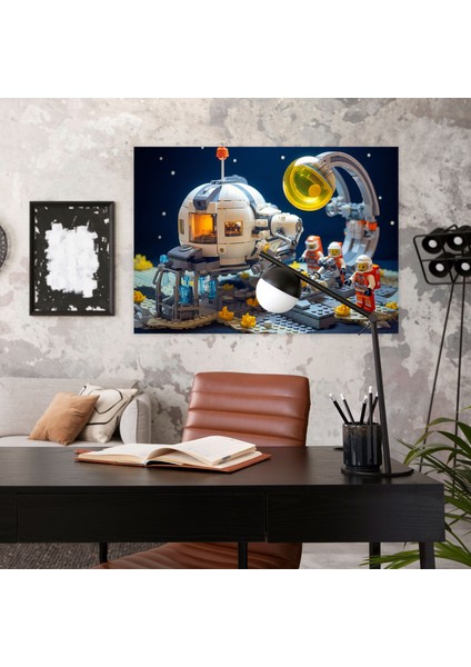 LEGO Uzay Keşfi Cam Tablo Sanatı - LEGO Gelecekten Gelen Uzay Gemileri Uzak Galaksiler Astronotlar fiyatları