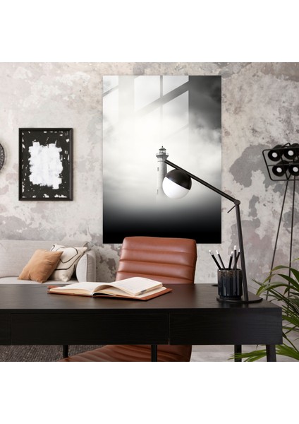Minimalist Deniz Feneri Cam Tablo Sanatı - Deniz Feneri Minimalist Fotoğrafçılık Ev Dekorasyonu Duvar Dekorasyonu modelleri