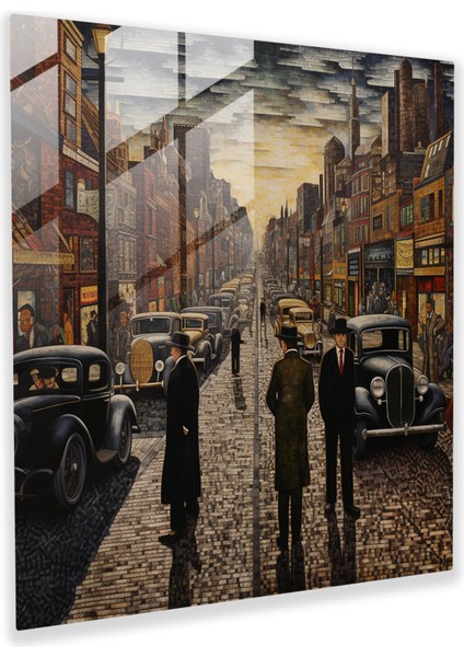 Büyüleyici Desenli Cam Tablo - Ev Dekorasyonu ve Duvar Süslemesi Için Cam Duvar Sanatı - Noktacı Cam Mozaik