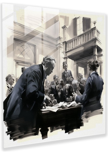 Hukuk ve Düzen Cam Tablo - Hukuk Cam Tablo Avukatlar