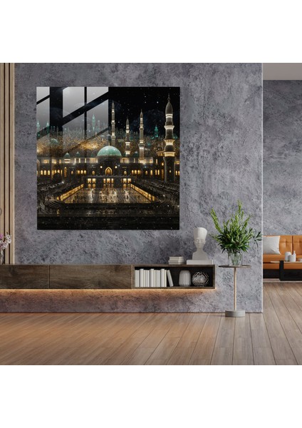 Mozaik Cam Tablo - Islam Kâbe - Ev Dekorasyonu Cam Sanatı Cam Duvar Sanatı fiyatları