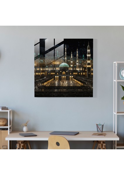 Mozaik Cam Tablo - Islam Kâbe - Ev Dekorasyonu Cam Sanatı Cam Duvar Sanatı modelleri
