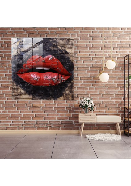 Dokunsal Öpücük Cam Tablo - Öpücük Cam Sanatı Cam Tablo modelleri