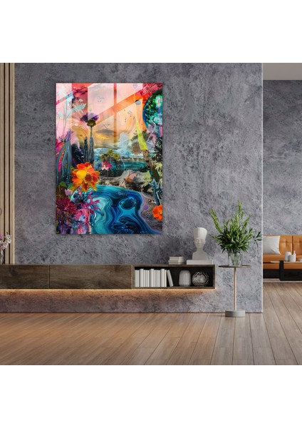 Frida Kahlo Tarzı Cam Duvar Sanatı - Ev Dekorasyonu Cam Duvar Sanatı fiyatları