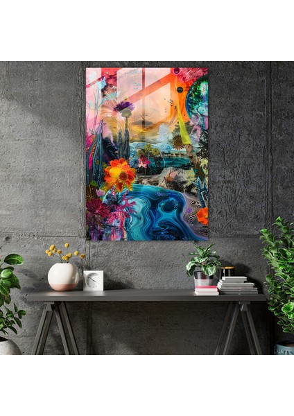 Frida Kahlo Tarzı Cam Duvar Sanatı - Ev Dekorasyonu Cam Duvar Sanatı modelleri