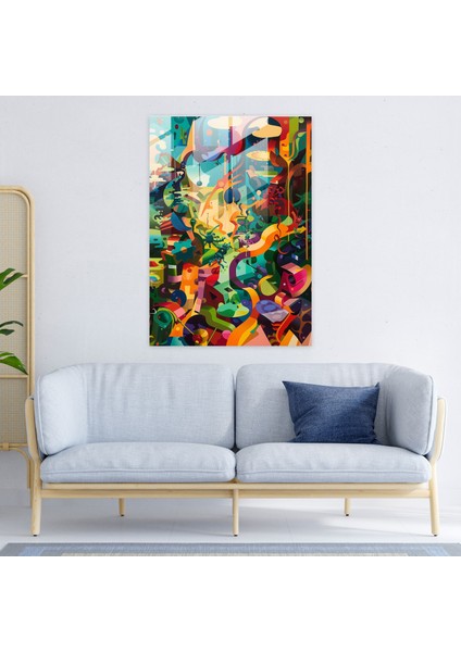 Mannerizm Cam Duvar Sanatı: Masalsı Güzellik - Canlı Renkler Cam Tablo fiyatları