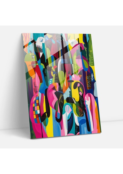 Mannerizm Özü Cam Duvar Sanatı - Mannerizm Duvar Dekorasyonu Cam Duvar Sanatı Modern Sanat