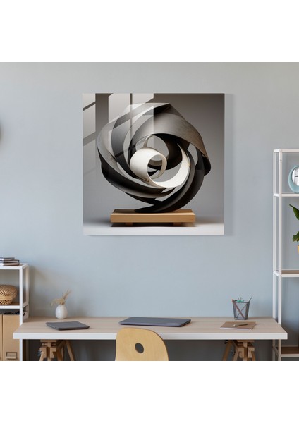 Soyut Cam Heykel - Lentiküler Geometrik Sanat - Döner Kayan Modern Sanat fiyatları