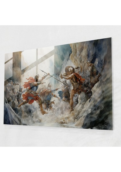 Tanrılar ve Titanlar Cam Tablosu - Mitoloji Yunan Tanrıları Gerçekçi Resim