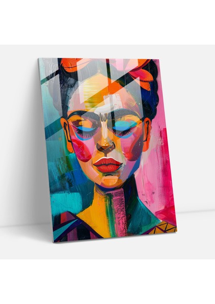 Frida Kahlo Stil Modern Sanat - Frida Kahlo Eserleri Cam Tablo Sanatı Ev Dekorasyonu Modern Sanat
