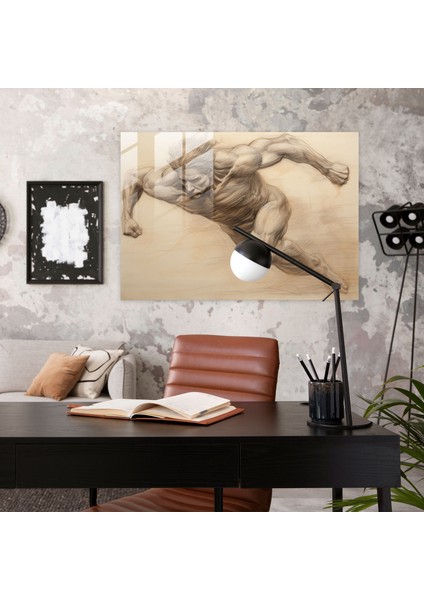 Dayanıklı Insan Ruhu Cam Tablo - Mezolitik Cam Duvar Sanatı Ev Dekorasyonu Güç modelleri