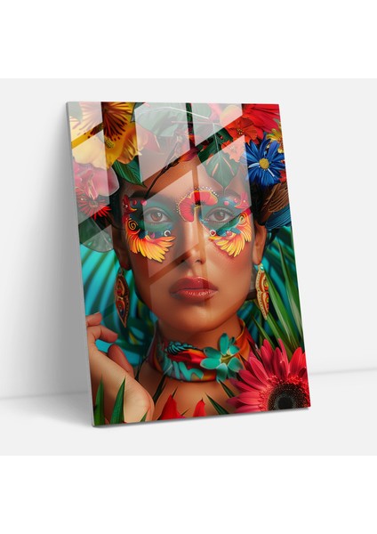 Frida Kahlo Tarzı Ev Dekorasyonu - Kanvas Tablo Surrealist Unsurlar Canlı Renk Paleti Frida Kahlo Tarzı