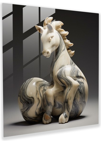 Mermer Cam Sanatı - Masalsı Hayvan Heykeli - Duvar Dekorasyonu Için Marmer Cam Sanatı Hayvan Heykeli